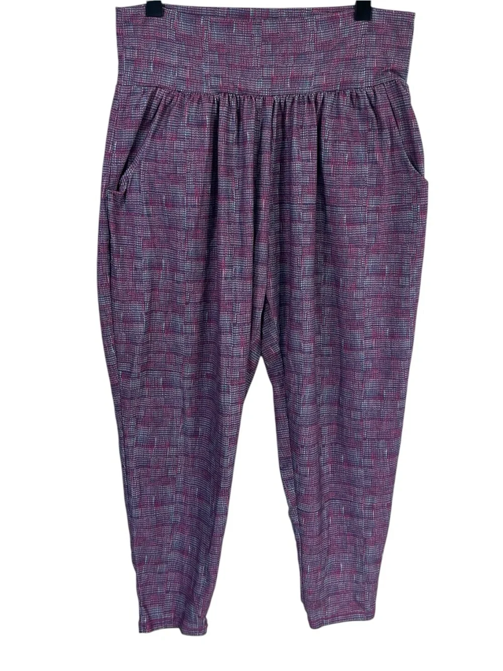 Prana Ryley Jogger Purple Heathered Harem Crop Pants Size Medium
